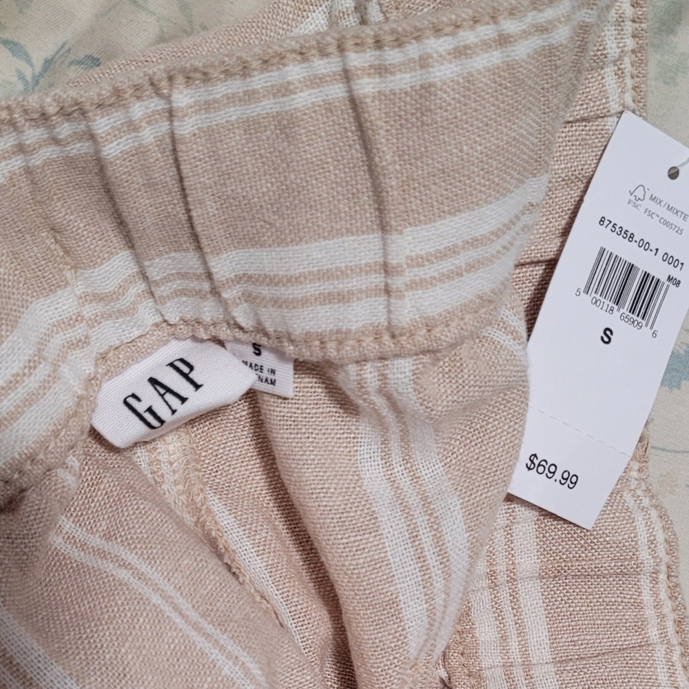 GAP Beige Striped Pants